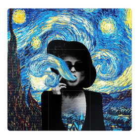 Магнитный плакат 3Х3 с принтом Марла на картине Ван Гога , Полимерный материал с магнитным слоем | 9 деталей размером 9*9 см | Тематика изображения на принте: ван гог | вангог | звездная ночь | картина | марла | марла сингер | модернизм | постмодерн | художник | экспонат | экспрессионизм