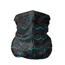 Бандана-труба 3D с принтом Turquoise Octagon , 100% полиэстер, ткань с особыми свойствами — Activecool | плотность 150‒180 г/м2; хорошо тянется, но сохраняет форму | octagon | бирюзовые соты | бирюзовый | неон | неоновые соты | октагон | соты