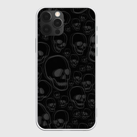 Чехол для iPhone 12 Pro Max с принтом PATTERN ЧЕРЕПА , Силикон |  | abstract | abstraction | bones | fantasy | skull | голова | кости | скилет | череп