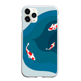 Чехол для iPhone 11 Pro матовый с принтом Рыбки , Силикон |  | fish | fishing | вода | озеро | плавают | рыба | рыбалка | рыбки | рыбы | японские рыбы