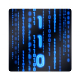 Магнит виниловый Квадрат с принтом Я ПРОГРАММИСТ , полимерный материал с магнитным слоем | размер 9*9 см, закругленные углы | hugo weaving | pc | the matrix | код | компьютеры | матрица | матрица 4 | программист | программный код | цифры