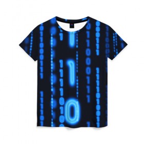 Женская футболка 3D с принтом Я ПРОГРАММИСТ , 100% полиэфир ( синтетическое хлопкоподобное полотно) | прямой крой, круглый вырез горловины, длина до линии бедер | hugo weaving | pc | the matrix | код | компьютеры | матрица | матрица 4 | программист | программный код | цифры