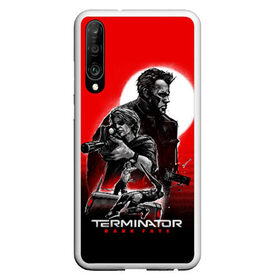 Чехол для Honor P30 с принтом Terminator Dark Fate , Силикон | Область печати: задняя сторона чехла, без боковых панелей | Тематика изображения на принте: dark fate | sarah j. connor | t 800 | terminator | восстание машин | киборг | сара коннор | темные судьбы | терминатор