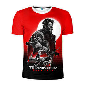 Мужская футболка 3D спортивная с принтом Terminator: Dark Fate , 100% полиэстер с улучшенными характеристиками | приталенный силуэт, круглая горловина, широкие плечи, сужается к линии бедра | dark fate | sarah j. connor | t 800 | terminator | восстание машин | киборг | сара коннор | темные судьбы | терминатор