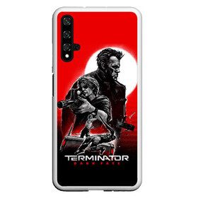 Чехол для Honor 20 с принтом Terminator Dark Fate , Силикон | Область печати: задняя сторона чехла, без боковых панелей | Тематика изображения на принте: dark fate | sarah j. connor | t 800 | terminator | восстание машин | киборг | сара коннор | темные судьбы | терминатор