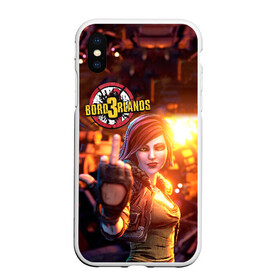 Чехол для iPhone XS Max матовый с принтом Borderlands 3 , Силикон | Область печати: задняя сторона чехла, без боковых панелей | borderlands | borderlands 3 | game | girl | logo | mask | psycho | rpg | бордерлендс | бордерлендс 3 | девушка | игра | логотип | маска | психо | шутер