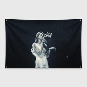 Флаг-баннер с принтом Лана Дель Рей , 100% полиэстер | размер 67 х 109 см, плотность ткани — 95 г/м2; по краям флага есть четыре люверса для крепления | del | lana | lana del rey | rey | дель | лана | лана дель рей | музыка | рей