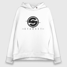 Женское худи Oversize хлопок с принтом Starset Logo Black , френч-терри — 70% хлопок, 30% полиэстер. Мягкий теплый начес внутри —100% хлопок | боковые карманы, эластичные манжеты и нижняя кромка, капюшон на магнитной кнопке | logo | rock | starset | лого | рок | старсет