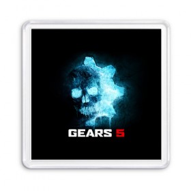 Магнит 55*55 с принтом GEARS 5 , Пластик | Размер: 65*65 мм; Размер печати: 55*55 мм | game | games | gears | gears 5 | gears of war | logo | shooter | symbol | war | боевик | вар | войны | гирс | гирс 5 | гирс оф вар | игра | игры | лого | логотип | символ | шестерни | шутер