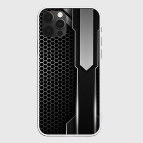 Чехол для iPhone 12 Pro Max с принтом Кибернетическая броня , Силикон |  | abstract | black | carbon | cars | diy | fiber | hexagon | hi tech | psybient | psychill | skyrim | to | vinyl | wot | броня | карбон | металл | соты | сталь | форма | шестиугольник