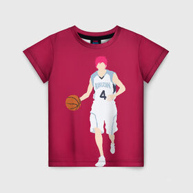 Детская футболка 3D с принтом Seijuurou Akashi , 100% гипоаллергенный полиэфир | прямой крой, круглый вырез горловины, длина до линии бедер, чуть спущенное плечо, ткань немного тянется | akashi | basket | basketball | kuroko | kuroko no basket | seijuurou | акаши | баскетбол | куроко | сэйджуро