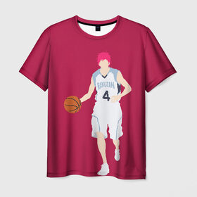 Мужская футболка 3D с принтом Seijuurou Akashi , 100% полиэфир | прямой крой, круглый вырез горловины, длина до линии бедер | Тематика изображения на принте: akashi | basket | basketball | kuroko | kuroko no basket | seijuurou | акаши | баскетбол | куроко | сэйджуро