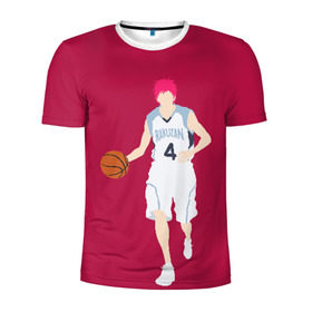 Мужская футболка 3D спортивная с принтом Seijuurou Akashi , 100% полиэстер с улучшенными характеристиками | приталенный силуэт, круглая горловина, широкие плечи, сужается к линии бедра | akashi | basket | basketball | kuroko | kuroko no basket | seijuurou | акаши | баскетбол | куроко | сэйджуро