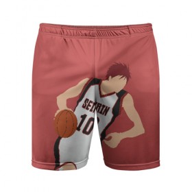 Мужские шорты 3D спортивные с принтом Taiga Kagami ,  |  | basket | basketball | kagami | kuroko | kuroko no basket | taiga | баскетбол | кагами | куроко | тайга