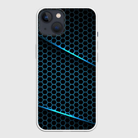 Чехол для iPhone 13 с принтом Неоновая броня ,  |  | abstract | black | carbon | cars | diy | fiber | hexagon | hi tech | psybient | psychill | skyrim | to | vinyl | wot | броня | карбон | металл | соты | сталь | форма | шестиугольник