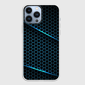 Чехол для iPhone 13 Pro Max с принтом Неоновая броня ,  |  | abstract | black | carbon | cars | diy | fiber | hexagon | hi tech | psybient | psychill | skyrim | to | vinyl | wot | броня | карбон | металл | соты | сталь | форма | шестиугольник