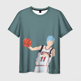 Мужская футболка 3D с принтом Tetsuya Kuroko , 100% полиэфир | прямой крой, круглый вырез горловины, длина до линии бедер | Тематика изображения на принте: basket | basketball | kuroko | kuroko no basket | phantom | tetsu | tetsuya | баскетбол | куроко | тэцу | тэцуя | фантом
