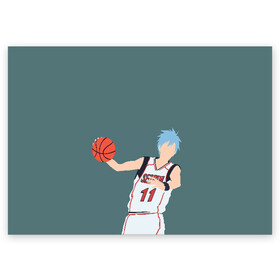 Поздравительная открытка с принтом Tetsuya Kuroko , 100% бумага | плотность бумаги 280 г/м2, матовая, на обратной стороне линовка и место для марки
 | basket | basketball | kuroko | kuroko no basket | phantom | tetsu | tetsuya | баскетбол | куроко | тэцу | тэцуя | фантом