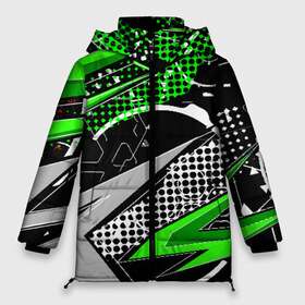 Женская зимняя куртка 3D с принтом Black and Green , верх — 100% полиэстер; подкладка — 100% полиэстер; утеплитель — 100% полиэстер | длина ниже бедра, силуэт Оверсайз. Есть воротник-стойка, отстегивающийся капюшон и ветрозащитная планка. 

Боковые карманы с листочкой на кнопках и внутренний карман на молнии | texture | абстракция | граффити | краски | линии | текстура | уличный стиль | яркая
