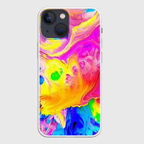 Чехол для iPhone 13 mini с принтом КРАСКИ ,  |  | abstract | abstraction | color | geometry | paitnt | psy | абстракция | геометрия | краски | неоновые | психоделика