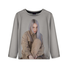 Детский лонгслив 3D с принтом BILLIE EILISH , 100% полиэстер | длинные рукава, круглый вырез горловины, полуприлегающий силуэт
 | bilie | billi | billie | eilish | eillish | elish | ellish | айлиш | алиш | били | билли | эйлиш | элиш