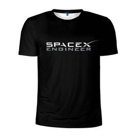 Мужская футболка 3D спортивная с принтом SpaceX engineer , 100% полиэстер с улучшенными характеристиками | приталенный силуэт, круглая горловина, широкие плечи, сужается к линии бедра | Тематика изображения на принте: elon | mars | musk | spascex | астронавт | илон | инженер | космос | маск | ракета