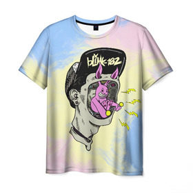 Мужская футболка 3D с принтом Punk-rock band Blink 182 , 100% полиэфир | прямой крой, круглый вырез горловины, длина до линии бедер | blink | mark hoppus | matthew skiba | rock | rock group | travis barker | марк хоппус | мэттью скиба | панк рок. рок | рок группа | трэвис баркер