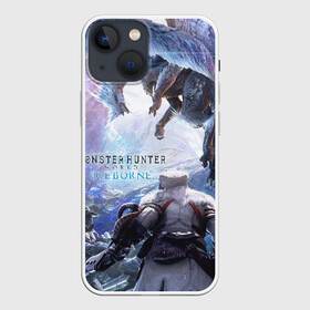 Чехол для iPhone 13 mini с принтом Monster Hunter: World Iceborn ,  |  | hunter | iceborn | monster | world | айсборн | ворлд | монстр | хантер