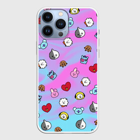 Чехол для iPhone 13 Pro Max с принтом BT21 ,  |  | bt21 | bt21 chimmy | bt21 cooky | bt21 koya | bt21 shooky | bt21 игрушки | bt21 купить | bt21 персонажи | bt21 чонгук | bts | bts 2019 | bts love | k pop | коя bt21 | магазин bt21