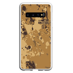 Чехол для Samsung Galaxy S10 с принтом KING OF TANKS , Силикон | Область печати: задняя сторона чехла, без боковых панелей | Тематика изображения на принте: amx | bat chatillon | blitz | leopard | mmo | t1 | tank | tanks | vod | wg | world | wot | wz | ворлд | гайд | ис 7 | монстры | оф | стальные | т 62 | танк | танки | танкс