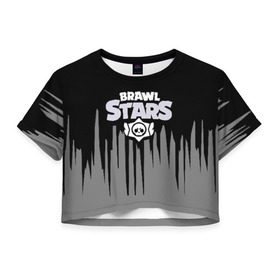 Женская футболка Cropp-top с принтом BRAWL STARS , 100% полиэстер | круглая горловина, длина футболки до линии талии, рукава с отворотами | android | brawl stars | games | mobile game | stars | игры | мобильные игры