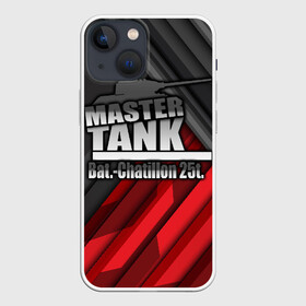 Чехол для iPhone 13 mini с принтом Master TANK Bat. Chatillon 25t ,  |  | amx | bat chatillon | blitz | leopard | mmo | t1 | tank | tanks | vod | wg | world | wot | wz | ворлд | гайд | ис 7 | монстры | оф | стальные | т 62 | танк | танки | танкс