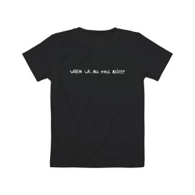 Детская футболка хлопок с принтом BILLIE EILISH (НА СПИНЕ) , 100% хлопок | круглый вырез горловины, полуприлегающий силуэт, длина до линии бедер | Тематика изображения на принте: be | billie | billie eilish | blohsh | ghoul | билли | билли айлиш