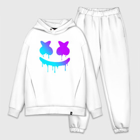 Мужской костюм хлопок OVERSIZE с принтом MARSHMELLO NEON ,  |  | america | dj | marshmello | usa | америка | маршмелло