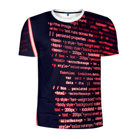 Мужская футболка 3D спортивная с принтом HTML&PHP , 100% полиэстер с улучшенными характеристиками | приталенный силуэт, круглая горловина, широкие плечи, сужается к линии бедра | hugo weaving | pc | the matrix | код | компьютеры | матрица | матрица 4 | программист | программный код | цифры