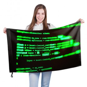 Флаг 3D с принтом КИСЛОТНЫЙ КОД , 100% полиэстер | плотность ткани — 95 г/м2, размер — 67 х 109 см. Принт наносится с одной стороны | hugo weaving | pc | the matrix | код | компьютеры | матрица | матрица 4 | программист | программный код | цифры