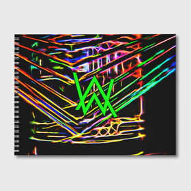 Альбом для рисования с принтом ALAN WALKER DJ , 100% бумага
 | матовая бумага, плотность 200 мг. | Тематика изображения на принте: alan walker | aw | electro | electro music | music | алан уокер | музыка | музыкант | электро | электронная музыка