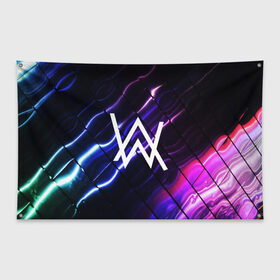Флаг-баннер с принтом ALAN WALKER , 100% полиэстер | размер 67 х 109 см, плотность ткани — 95 г/м2; по краям флага есть четыре люверса для крепления | alan walker | aw | electro | electro music | music | алан уокер | музыка | музыкант | электро | электронная музыка