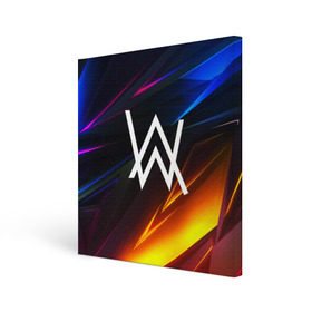 Холст квадратный с принтом ALAN WALKER STRIPES , 100% ПВХ |  | alan walker | aw | electro | electro music | music | алан уокер | музыка | музыкант | электро | электронная музыка