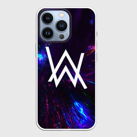 Чехол для iPhone 13 Pro с принтом ALAN WALKER NEON ,  |  | Тематика изображения на принте: alan walker | aw | electro | electro music | music | алан уокер | музыка | музыкант | электро | электронная музыка