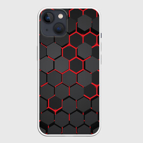 Чехол для iPhone 13 с принтом СТАЛЬНАЯ БРОНЯ ,  |  | abstraction | geometry | hexagon | neon | paints | stripes | texture | triangle | абстракция | брызги | брызги красок | геометрия | краски | неон | неоновый | соты | текстура