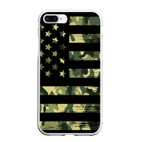 Чехол для iPhone 7Plus/8 Plus матовый с принтом American Flag Camo , Силикон | Область печати: задняя сторона чехла, без боковых панелей | eagle | states | united | usa | армейские | армия | камуфляж | орел | служба | снайпер | соединенных | солдат | сша | форма | штатов