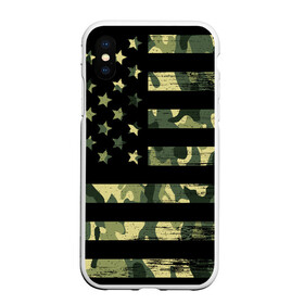 Чехол для iPhone XS Max матовый с принтом American Flag Camo , Силикон | Область печати: задняя сторона чехла, без боковых панелей | eagle | states | united | usa | армейские | армия | камуфляж | орел | служба | снайпер | соединенных | солдат | сша | форма | штатов