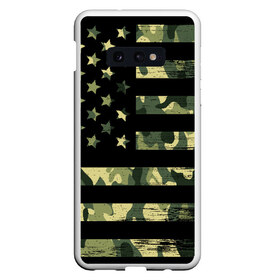 Чехол для Samsung S10E с принтом American Flag Camo , Силикон | Область печати: задняя сторона чехла, без боковых панелей | Тематика изображения на принте: eagle | states | united | usa | армейские | армия | камуфляж | орел | служба | снайпер | соединенных | солдат | сша | форма | штатов