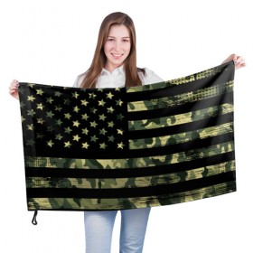 Флаг 3D с принтом American Flag Camo , 100% полиэстер | плотность ткани — 95 г/м2, размер — 67 х 109 см. Принт наносится с одной стороны | eagle | states | united | usa | армейские | армия | камуфляж | орел | служба | снайпер | соединенных | солдат | сша | форма | штатов
