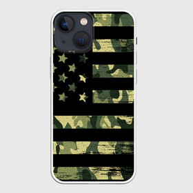 Чехол для iPhone 13 mini с принтом American Flag Camo ,  |  | Тематика изображения на принте: eagle | states | united | usa | армейские | армия | камуфляж | орел | служба | снайпер | соединенных | солдат | сша | форма | штатов
