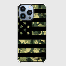 Чехол для iPhone 13 Pro с принтом American Flag Camo ,  |  | Тематика изображения на принте: eagle | states | united | usa | армейские | армия | камуфляж | орел | служба | снайпер | соединенных | солдат | сша | форма | штатов