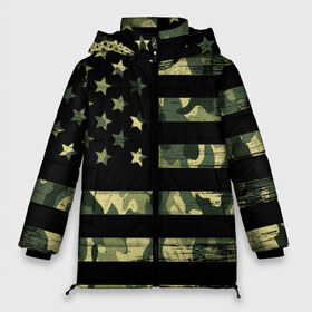 Женская зимняя куртка 3D с принтом American Flag Camo , верх — 100% полиэстер; подкладка — 100% полиэстер; утеплитель — 100% полиэстер | длина ниже бедра, силуэт Оверсайз. Есть воротник-стойка, отстегивающийся капюшон и ветрозащитная планка. 

Боковые карманы с листочкой на кнопках и внутренний карман на молнии | Тематика изображения на принте: eagle | states | united | usa | армейские | армия | камуфляж | орел | служба | снайпер | соединенных | солдат | сша | форма | штатов