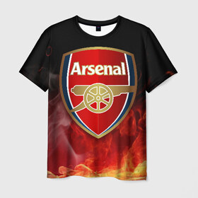 Мужская футболка 3D с принтом Arsenal , 100% полиэфир | прямой крой, круглый вырез горловины, длина до линии бедер | arsenal | arsenal fc | the gunners | английский клуб | арсенал | лондон | лондонский арсенал | премьер лига | футбол | футболист | футбольный клуб