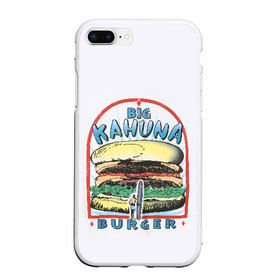 Чехол для iPhone 7Plus/8 Plus матовый с принтом Big Kahuna Burger , Силикон | Область печати: задняя сторона чехла, без боковых панелей | Тематика изображения на принте: big kahuna | burger | kahuna | pulp fiction | голливуд | кино | криминальное чтиво